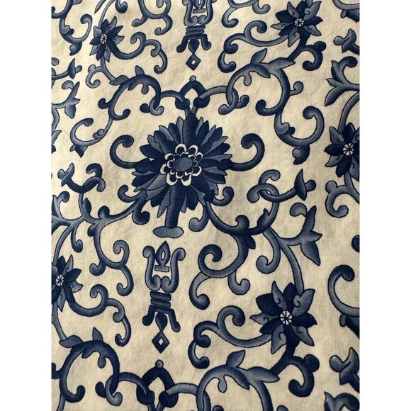 Ralph Lauren Porcelain Rosette QUEEN Flat Sheet Blue EUC - Picture 5 of 7